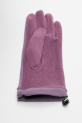 Купить Классические перчатки демисезонные женские фиолетового цвета 610F, фото 6