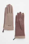 Купить Классические перчатки демисезонные женские коричневого цвета 610K