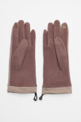 Купить Классические перчатки демисезонные женские коричневого цвета 610K, фото 3
