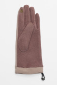 Купить Классические перчатки демисезонные женские коричневого цвета 610K, фото 5
