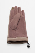 Купить Классические перчатки демисезонные женские коричневого цвета 610K, фото 6