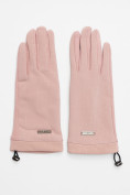 Купить Классические перчатки демисезонные женские розового цвета 610R, фото 2