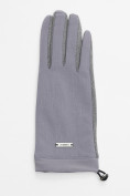 Купить Классические перчатки демисезонные женские серого цвета 610Sr, фото 4