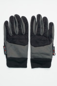 Купить Перчатки спортивные мужские демисезонные темно-серого цвета 611TC, фото 2
