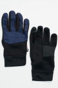 Купить Перчатки спортивные мужские демисезонные темно-синего цвета 611TS