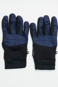 Купить Перчатки спортивные мужские демисезонные темно-синего цвета 611TS, фото 2