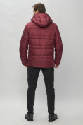 Купить Куртка спортивная мужская с капюшоном бордового цвета 62175Bo, фото 5