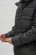 Купить Куртка спортивная мужская с капюшоном черного цвета 62175Ch, фото 15