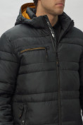 Купить Куртка спортивная мужская с капюшоном черного цвета 62175Ch, фото 16