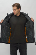 Купить Куртка спортивная мужская с капюшоном черного цвета 62175Ch, фото 17