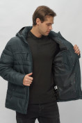 Купить Куртка спортивная мужская с капюшоном темно-серого цвета 62175TC, фото 20