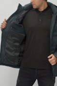 Купить Куртка спортивная мужская с капюшоном темно-серого цвета 62175TC, фото 21