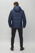 Купить Куртка спортивная мужская с капюшоном темно-синего цвета 62175TS, фото 5
