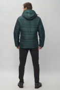 Купить Куртка спортивная мужская с капюшоном темно-зеленого цвета 62175TZ, фото 5