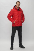 Купить Куртка спортивная мужская с капюшоном красного цвета 62176Kr, фото 3