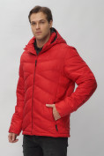 Купить Куртка спортивная мужская с капюшоном красного цвета 62176Kr, фото 6