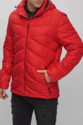 Купить Куртка спортивная мужская с капюшоном красного цвета 62176Kr, фото 7