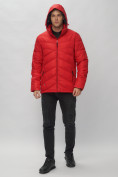 Купить Куртка спортивная мужская с капюшоном красного цвета 62176Kr, фото 8