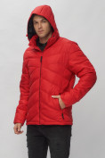 Купить Куртка спортивная мужская с капюшоном красного цвета 62176Kr, фото 9