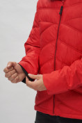 Купить Куртка спортивная мужская с капюшоном красного цвета 62176Kr, фото 11
