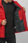 Купить Куртка спортивная мужская с капюшоном красного цвета 62176Kr, фото 13