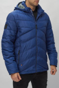 Купить Куртка спортивная мужская с капюшоном синего цвета 62176S, фото 11