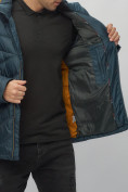 Купить Куртка спортивная мужская с капюшоном темно-синего цвета 62176TS, фото 13