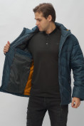 Купить Куртка спортивная мужская с капюшоном темно-синего цвета 62176TS, фото 14