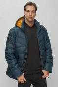 Купить Куртка спортивная мужская с капюшоном темно-синего цвета 62176TS, фото 15