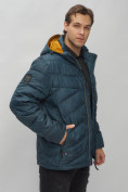 Купить Куртка спортивная мужская с капюшоном темно-синего цвета 62176TS, фото 16