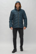 Купить Куртка спортивная мужская с капюшоном темно-синего цвета 62176TS, фото 6