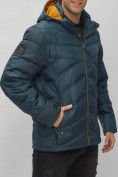Купить Куртка спортивная мужская с капюшоном темно-синего цвета 62176TS, фото 9