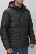 Купить Куртка спортивная мужская с капюшоном черного цвета 62179Ch, фото 9