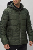 Купить Куртка спортивная мужская с капюшоном цвета хаки 62179Kh, фото 15