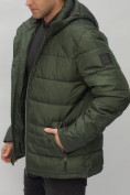 Купить Куртка спортивная мужская с капюшоном цвета хаки 62179Kh, фото 20