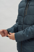Купить Куртка спортивная мужская с капюшоном темно-синего цвета 62186TS, фото 14
