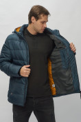 Купить Куртка спортивная мужская с капюшоном темно-синего цвета 62186TS, фото 17