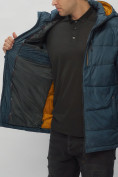 Купить Куртка спортивная мужская с капюшоном темно-синего цвета 62186TS, фото 18