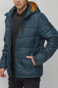 Купить Куртка спортивная мужская с капюшоном темно-синего цвета 62186TS, фото 20