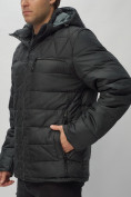 Купить Куртка спортивная мужская с капюшоном черного цвета 62187Ch, фото 13