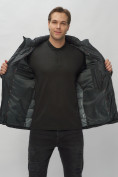 Купить Куртка спортивная мужская с капюшоном черного цвета 62187Ch, фото 16
