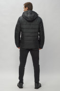 Купить Куртка спортивная мужская с капюшоном черного цвета 62187Ch, фото 4