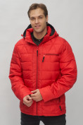 Купить Куртка спортивная мужская с капюшоном красного цвета 62187Kr, фото 11