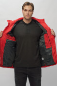 Купить Куртка спортивная мужская с капюшоном красного цвета 62187Kr, фото 16