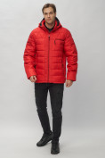Купить Куртка спортивная мужская с капюшоном красного цвета 62187Kr, фото 2