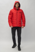 Купить Куртка спортивная мужская с капюшоном красного цвета 62187Kr, фото 6
