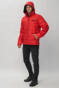 Купить Куртка спортивная мужская с капюшоном красного цвета 62187Kr, фото 7
