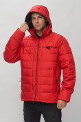 Купить Куртка спортивная мужская с капюшоном красного цвета 62187Kr, фото 8