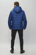 Купить Куртка спортивная мужская с капюшоном синего цвета 62187S, фото 5