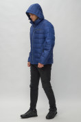 Купить Куртка спортивная мужская с капюшоном синего цвета 62187S, фото 7